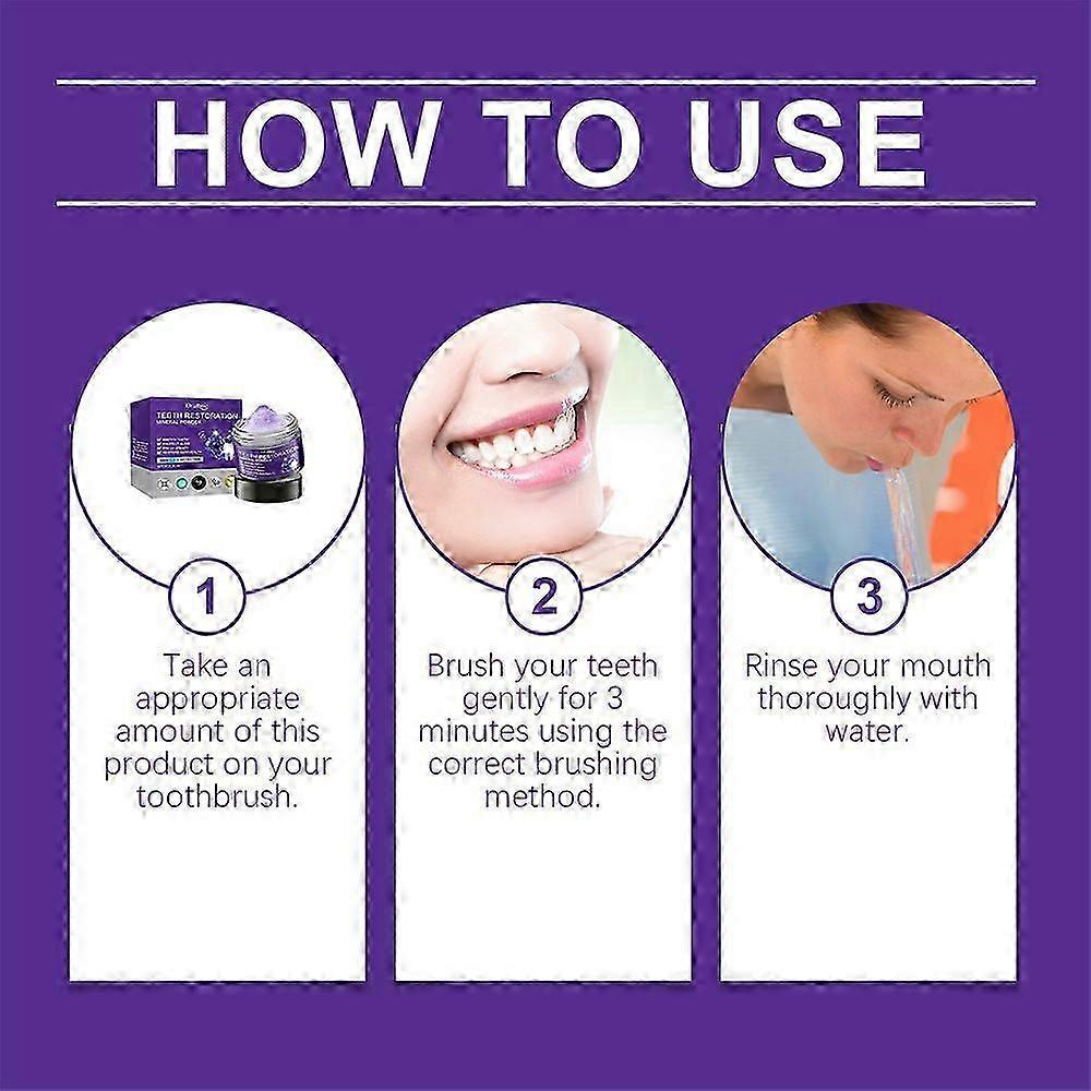 2X New Dental Restoration Mineral Powder, Mineral Tooth Powder, Teeth Whitening