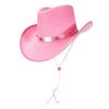 Stylish Cowboy Hats Decorative Studs Breathable Cloth Comfortable Fit Western Party Outdoor Festival Accessory