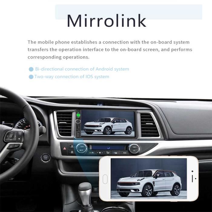 Podofo Universal 2 Din Car Multimedia Player Autoradio 2din Autoradio 7" Touchscreen Video MP5 - Type 7023B Radio Only