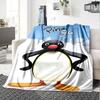 1pc Pingu1 Blanket, Gift, for Men and Women, Soft Blanket, Good for Sofa Bed Couch Travel, Lightweight Flannel Blanket