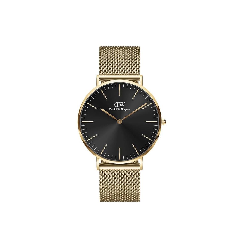 Official Limited/2-Year Warranty/Authentic Product Daniel Wellington DW Mens Watch Classic Mesh Onyx 40mm Men Gold Black Blue/Brown Luxury Leather