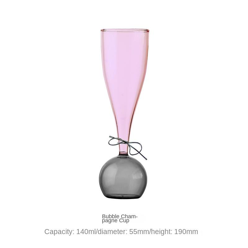 Nordic High-End Sparkling Wine Glasses Set Wedding Gift Champagne Flutes Couple Matching Contrasting Design for Newlyweds