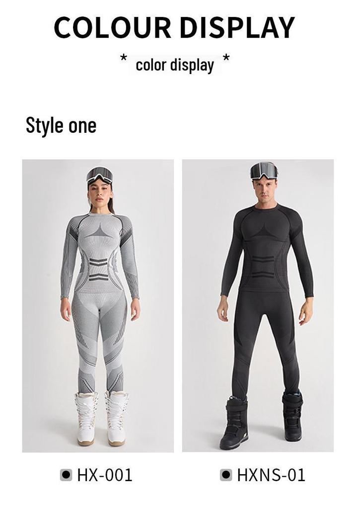 Quick-Dry Ski Base Layer Set: Warm, Sweat-Wicking Compression Wear for Men & Women