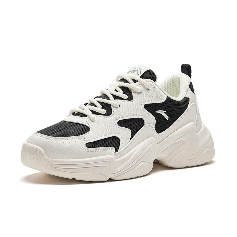Anta Comfortable Versatile Durable Low-Top Casual Shoes Women sneaker Beige Black 922348822-3
