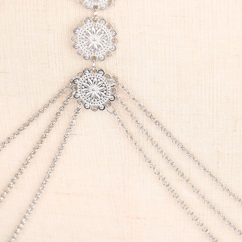 Body Necklace Women Fashion Geometric Body Cuban Chain Ladies Sexy Cross Chest Chain Jewelry Gift