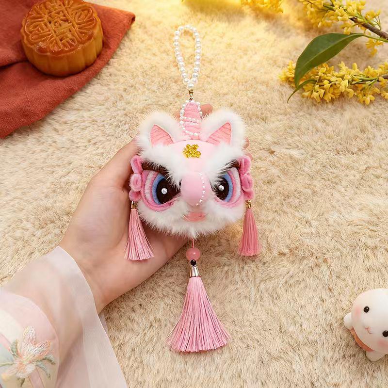 Peluche Lanterna Danza del Leone Luminosa - Ornamento da Appendere per Bambini Capodanno