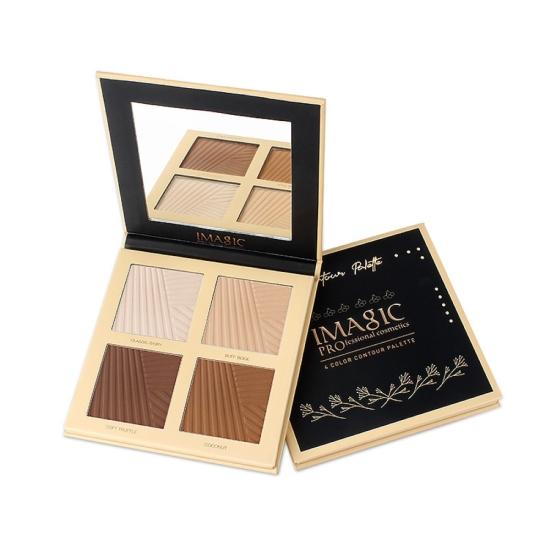 IMAGIC 4-Color Waterproof Powder Face Concealer Makeup Fixer Contour Palette