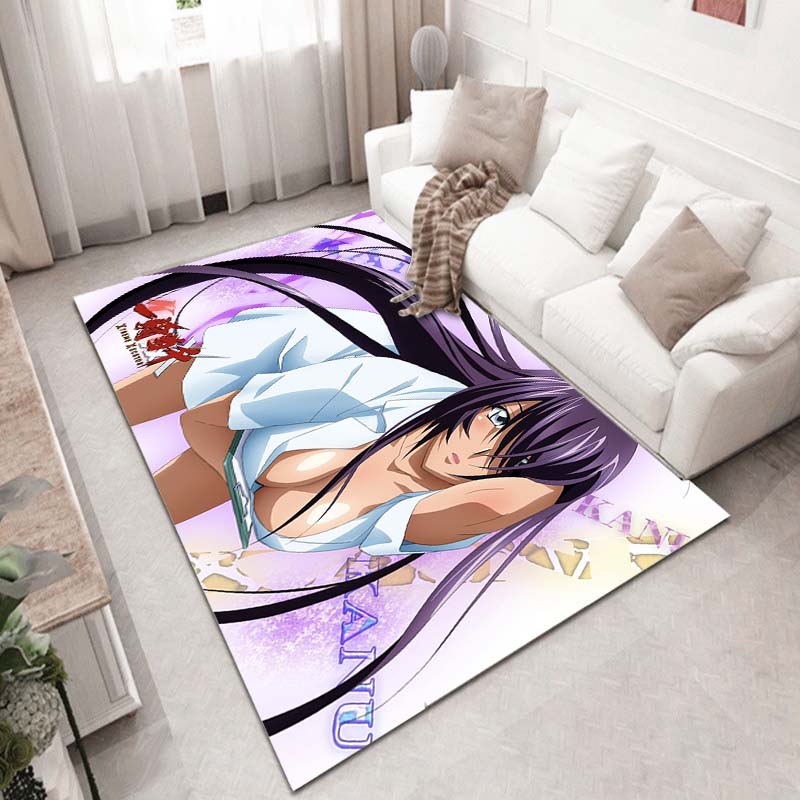 15 Größen Japanischer Anime Ikkitousen Sexy Mädchen Gedruckter Teppich für Wohnzimmer Rutschfester Bereichsteppich Schlafzimmer Moderne Heimdekoration Fußmatte