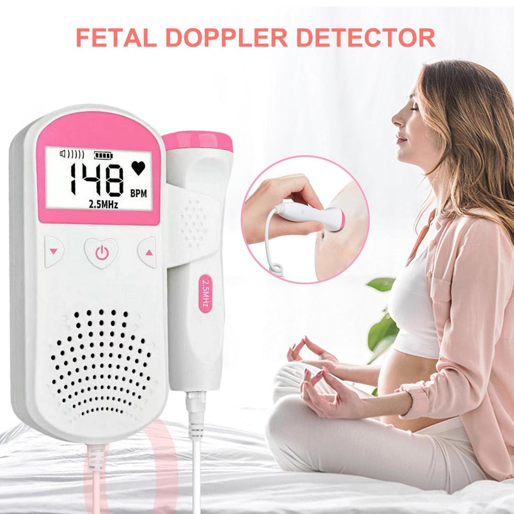 Fetal Doppler Baby Heart Beat Detector Rate Monitor Probe Ultrasonic