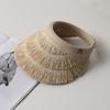 Empty Top Tassel Straw Hats Designer Sunshade Cap Wide Brim Empty Top Sun Hat  Outdoor