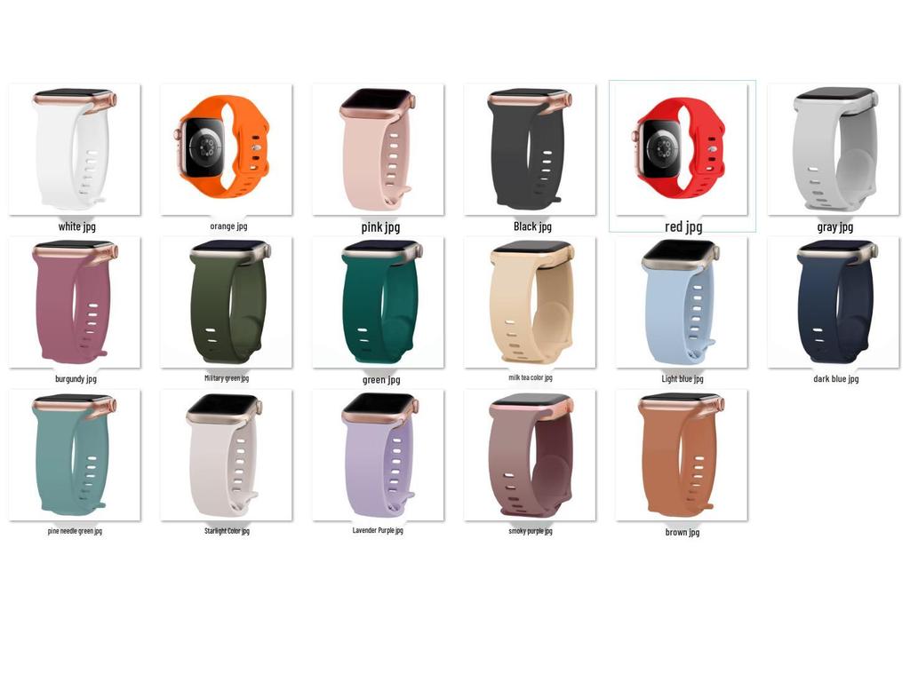 Apple iWatch SE987 Monochrome Silicone Universal Sports Band