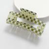 Multicolor Plaid Hair Claw French Design Non Slip Acetate Hollow Hair Barrettes Ponytail Decoration Fashion Hair Props