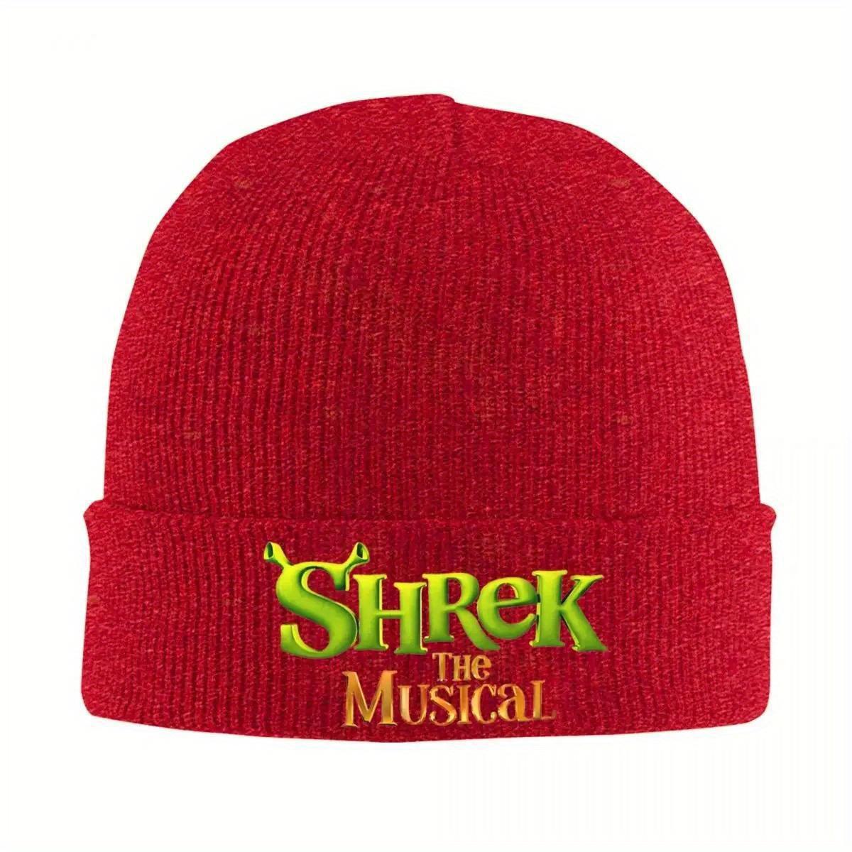 Shreks The Musical Logo Knitted Hat Womens Unisexs Beanie Winter Hats Ogre Funny Memes Hip Hop Cap