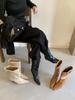 Autumn and winter new fashion pointed tip fine heel pleated piled boots women's folding medium tube wide tube fashion boots