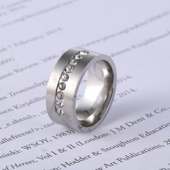 1/2Pcs Ring Trendy Delicate Fine Workmanship Exquisite Decorate Zircon Rhinestone Couple Ring