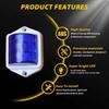 APSMOTIV 2Pc Trailer Rv Marker Led Light Clearance Light Blue, 2x2 Inch Led Bubble 12V Lights For Boat Trailer Rv Trucks Bus Universal