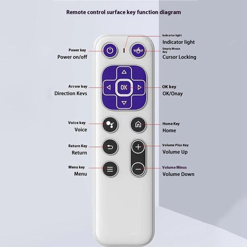T6 Bluetooth Fjernkontroll Trådløs Stemme Luftmus Gyroskop Somatosensorisk 2.4G Oppladbar Mini Fjernkontroll For Smart TV Boks Mini