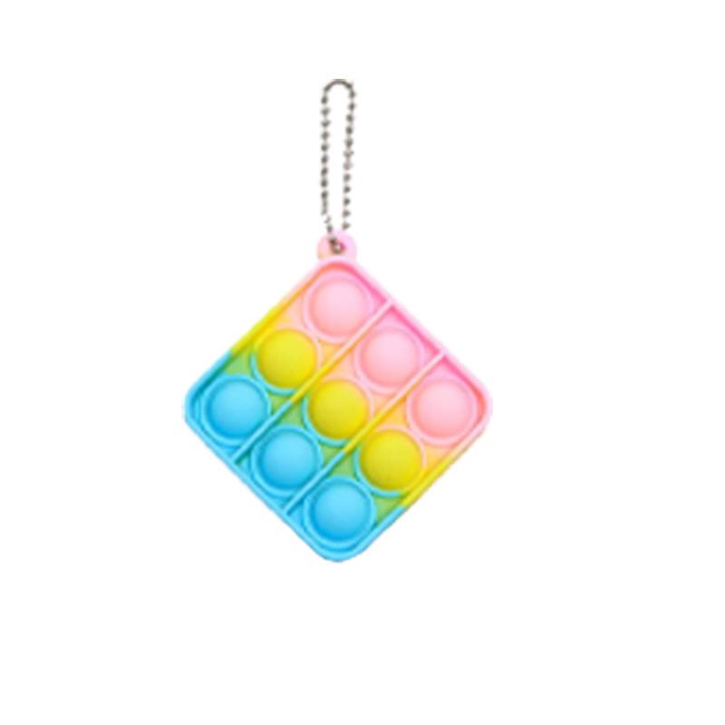 Colorful Silicone Keychain Bubble Toy - Mouse Killer Pendant and Educational Decompression Tool
