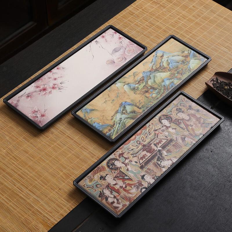 Dunhuang Style Ceramic Draining Tea Tray