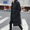 Men Jacket Hooded Solid Color Long Sleeve Coldproof Winter Thicken Cotton Padded Windbreaker