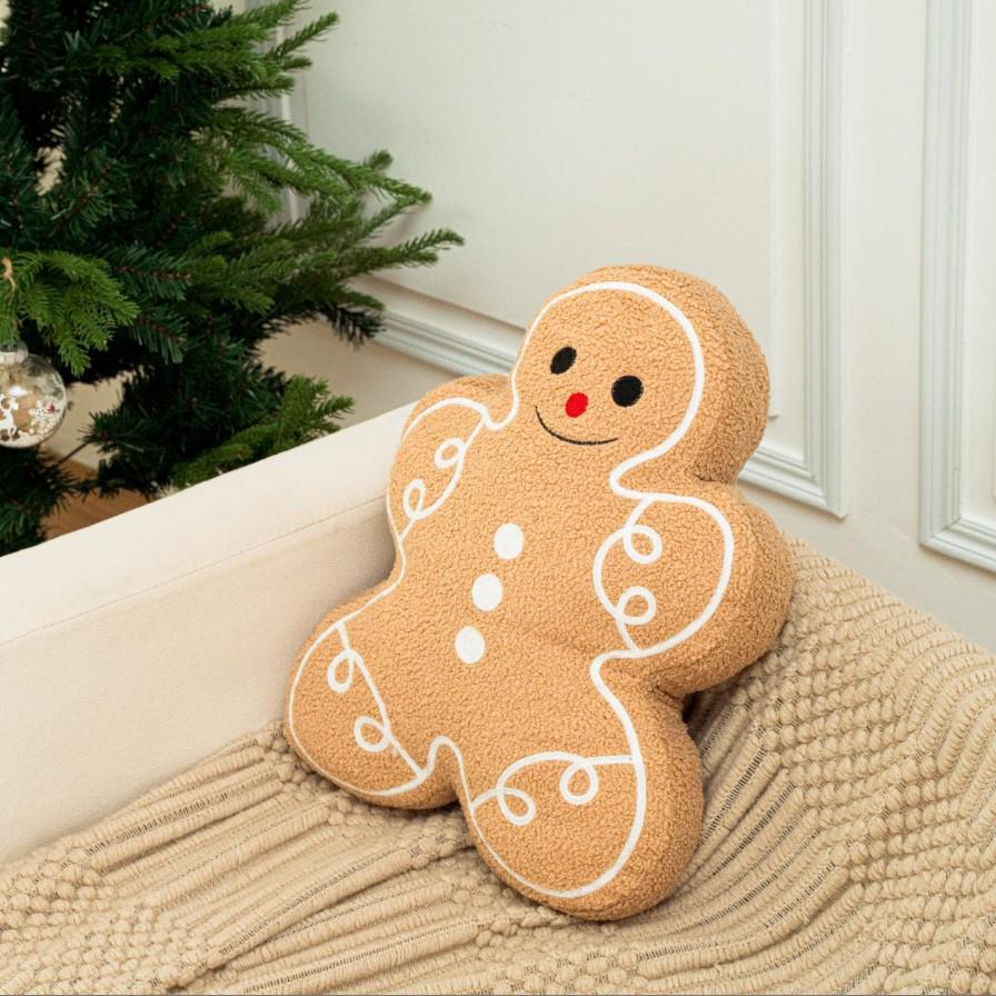 Christmas Gingerbread Man Doll Pillow Ornament