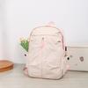 Schoolbag schoolbag women's 1011 simple and lightweight student solid color early autumn new travel backpack trendy high value backpack waterproof