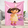 Dora Explorer Blanket Soft & Cozy Suitable for Office Picnics Chair Four Seasons Universal Playful Design Perfect Gift for Relatives and Friends