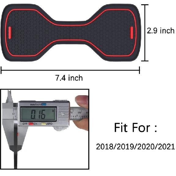 Custom-Fit Anti-Slip Cup Holder Coasters for Honda Accord Tenth Generation 2017-2022, Waterproof PVC Car Interior Accessories