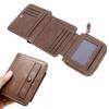 PU Wallet with Multiple Card Slots PU Leather Textured Trifold Three Fold Wallet for Men Boys