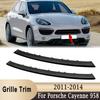 2 ks Dekorační lišta střední mřížky chladiče předního nárazníku 95850597300 95850597400 Pro Porsche Cayenne 958 2011-2014