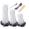 100pcs Waxed Cotton Candle Wicks Set with Stand Original Smokeless Candle Wicks Soy Oil Wax Core Woven Making Candles Supplies