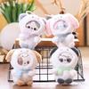 Cute Cat Dog Rabbit Panda With Scarf Plush Toy Pendant Keychain For Bag Decor