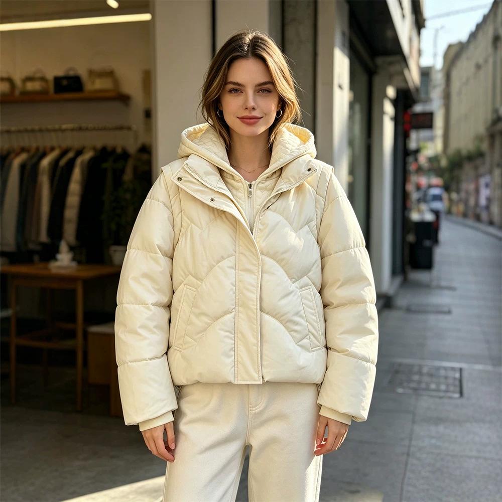 Winter new cotton-padded clothes fake two foreign-style cotton-padded clothes women's warm cotton-padded jackets loose and simple coats