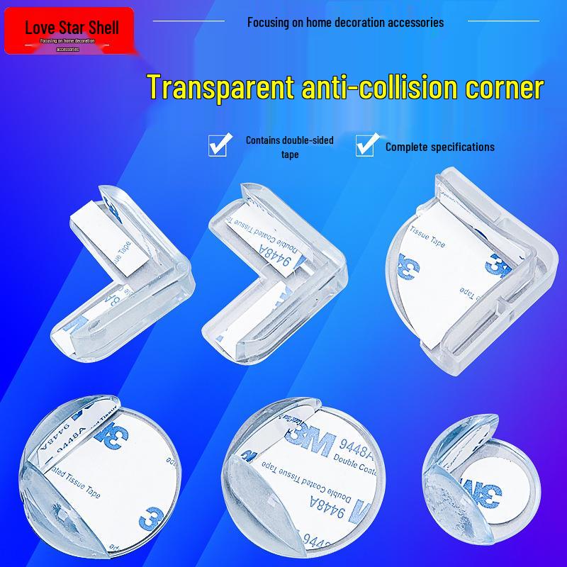 Transparent Silicone Table Corner Protector for Anti-Collision and Child Safety Small Corner Style прозрачный
