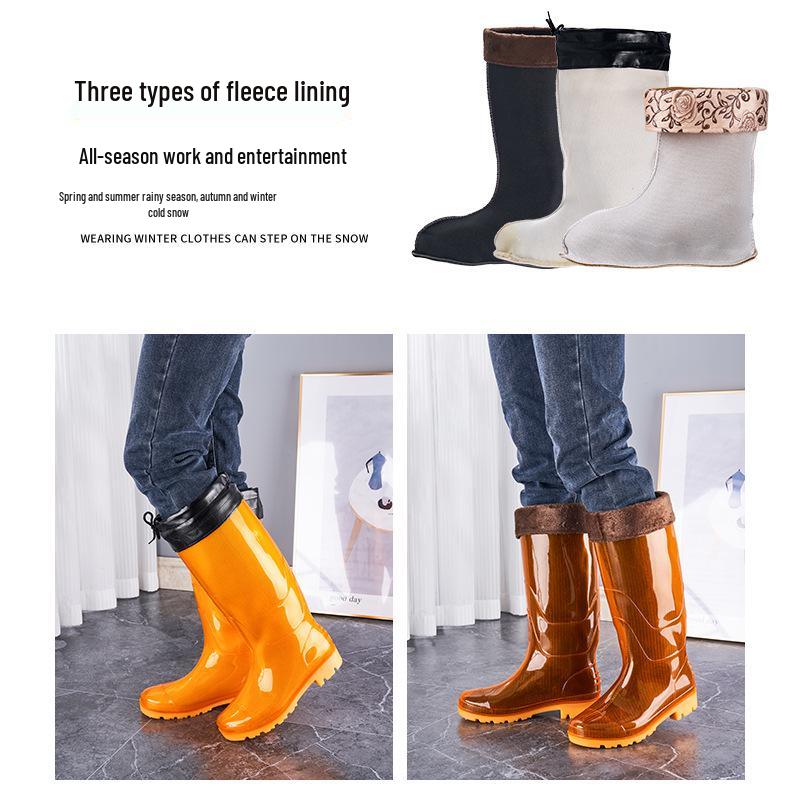 Men's High-Top Waterproof Quick-Dry Non-Slip Rubber Rain Boots