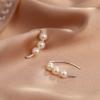 Zircon Pearl Minimalist Earrings Retro Light Luxury Design Sleep-friendly Women's Senior Sense Everyday Ear Jewelry