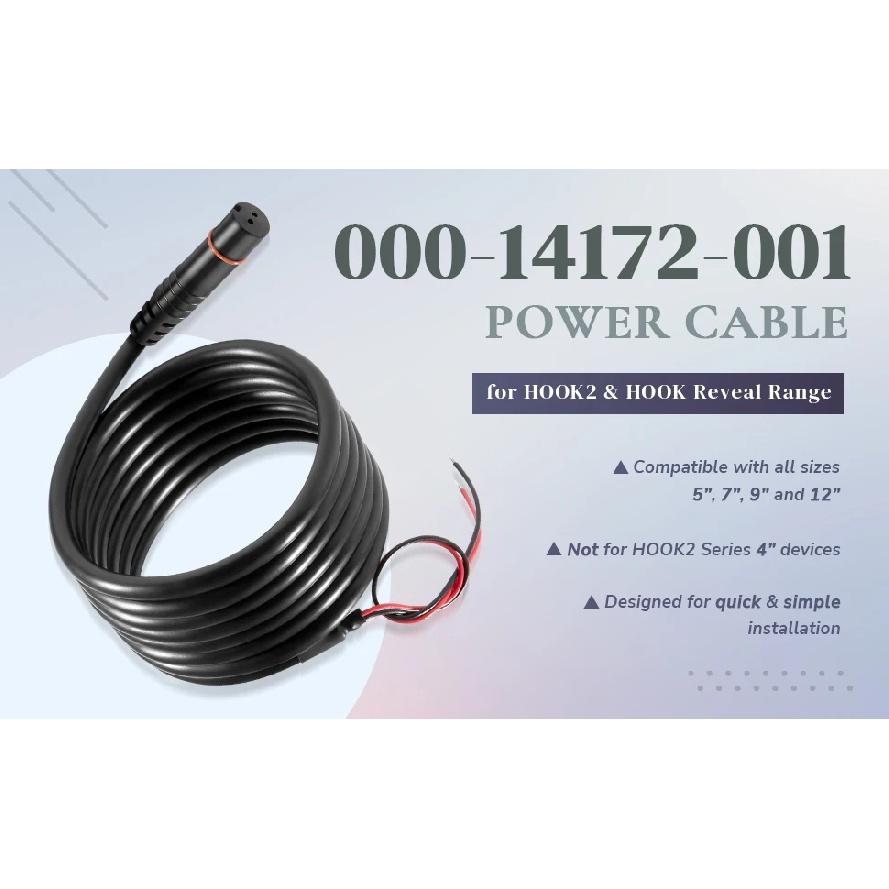 000-14172-001 HOOK2 Power Cable Power Cord Compatible with Lowrance HOOK2 and Hook Reveal Range Series 5" 7" 9" 12"