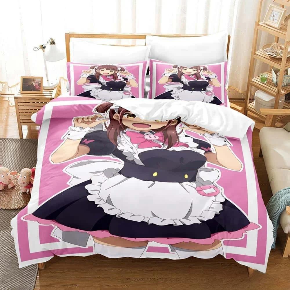3D Anime Akiba Maid War Bedding Set Single Twin Full Queen King Size Bed Set Adult Kid Bedroom Duvet Cover Sets Home Textiles