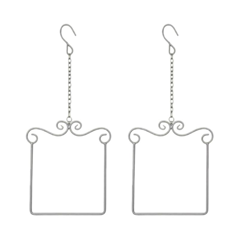 

2lots Hummingbirds Hanging Swing Cage Perches Stand Holder Durability Metal Hanging Ornaments for Bird Lovers серебряный