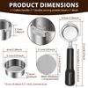 1 Pc Espresso Bottomless Portafilter with Filter Stainless Steel Bottomless Portafilter 51 MM Coffee Portafilter for Office Home