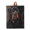 Rottweiler Blanket 80x60 Inch Soft Plush Animal Dog Decor Home Bedroom