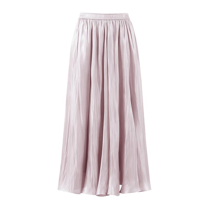 A-Line High-Waisted Pleated Midi Skirt