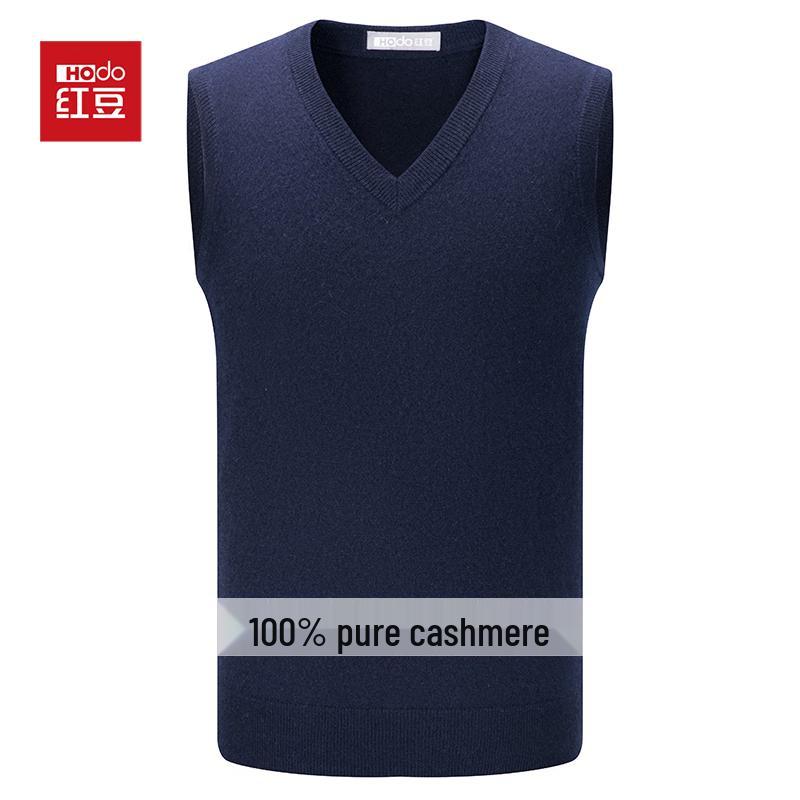 Hodo Men's 100% Cashmere V-Neck Vest Sweater