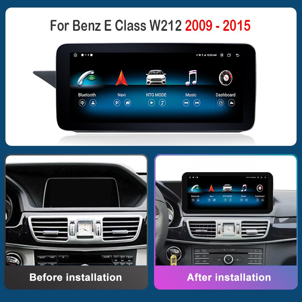 12.3 inch HD Touch Screen for Mercedes Benz E Class W212 2009 - 2015 NTG 4.0 4.5 System Android Car Radio Multimedia Player GPS