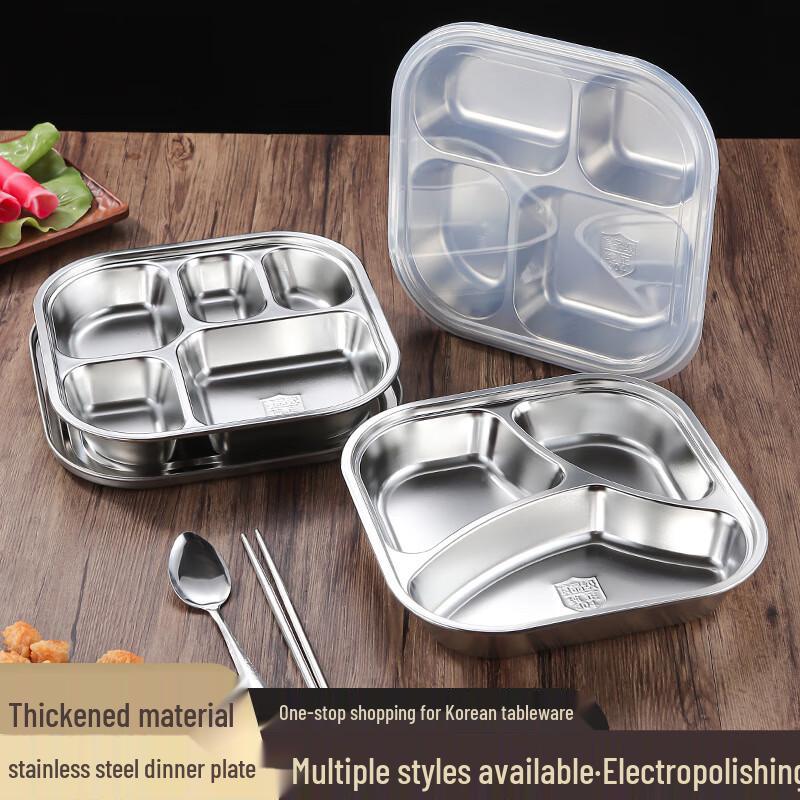 LIJIA FITMENT Stainless Steel Divided Meal Plate