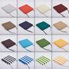 Solid Color Square Cushions Outdoor Waterproof Patio Cushions Striped with Binding Strap for Garden Sofa Chair Seats Decoration