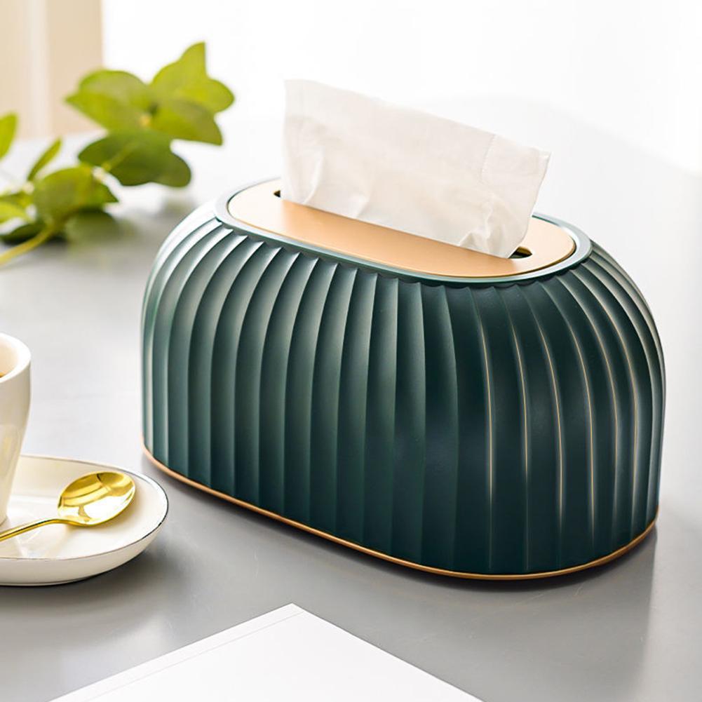 Nordic Style Tissue Storage Box Dispenser With Spring Lifting Napkin Paper Holder Large Capacity Napkin Storage Case Organizer