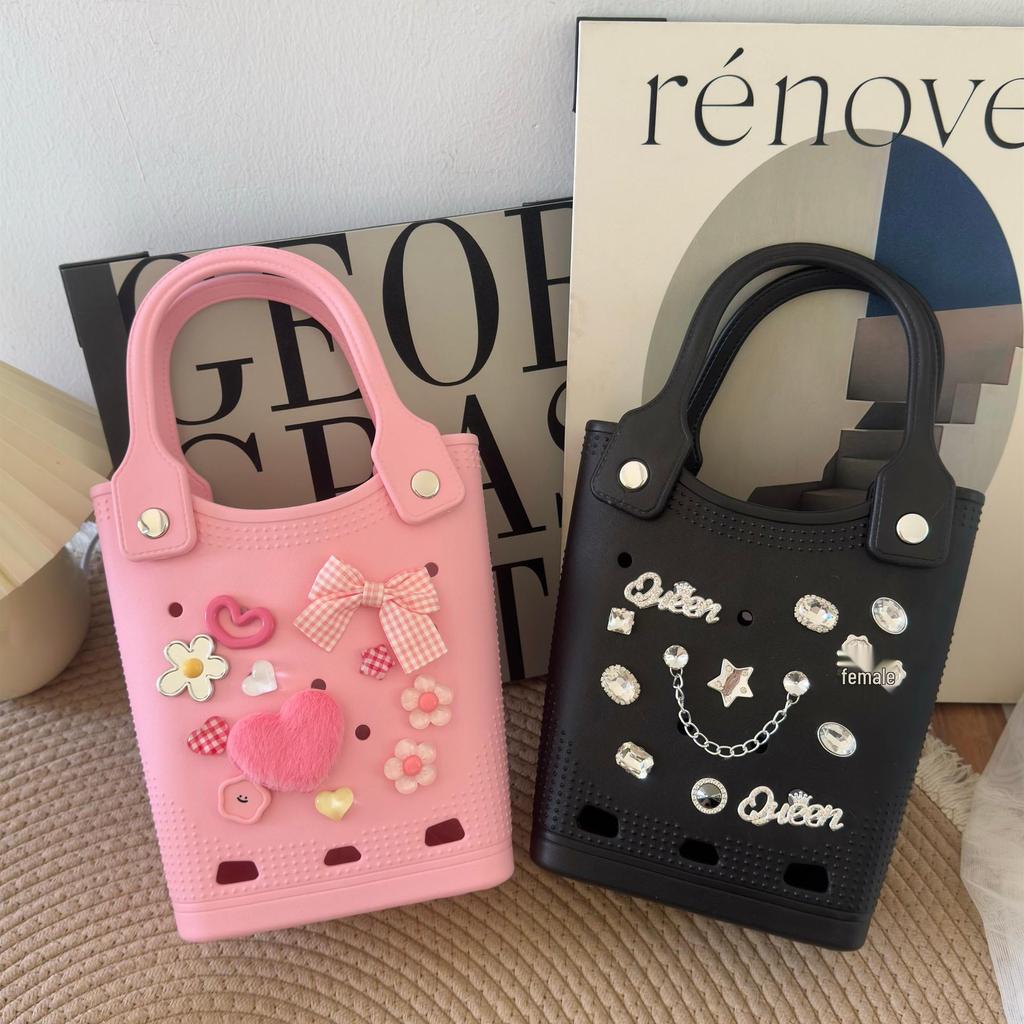 EVA Perforated Bag: Versatile DIY Handbag & Beach Accessory with Cartoon Design