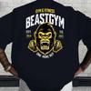 Gorilla Men Cotton TShirt Gym Workout Athletic Streetwear Black