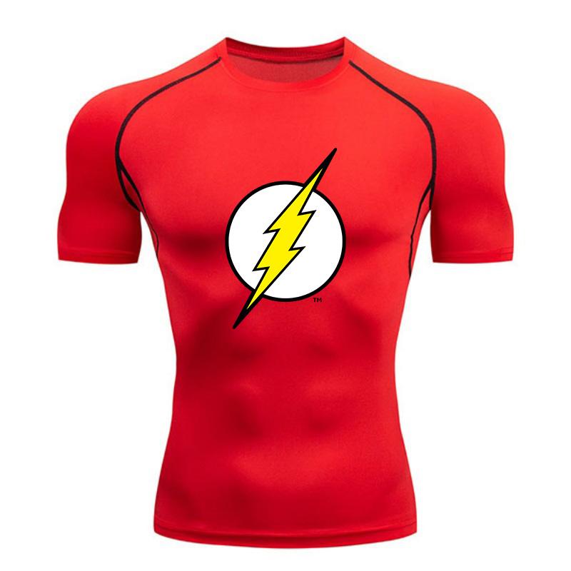 Men's Quick Dry Compression Fitness Sports T-Shirt Yellow Li